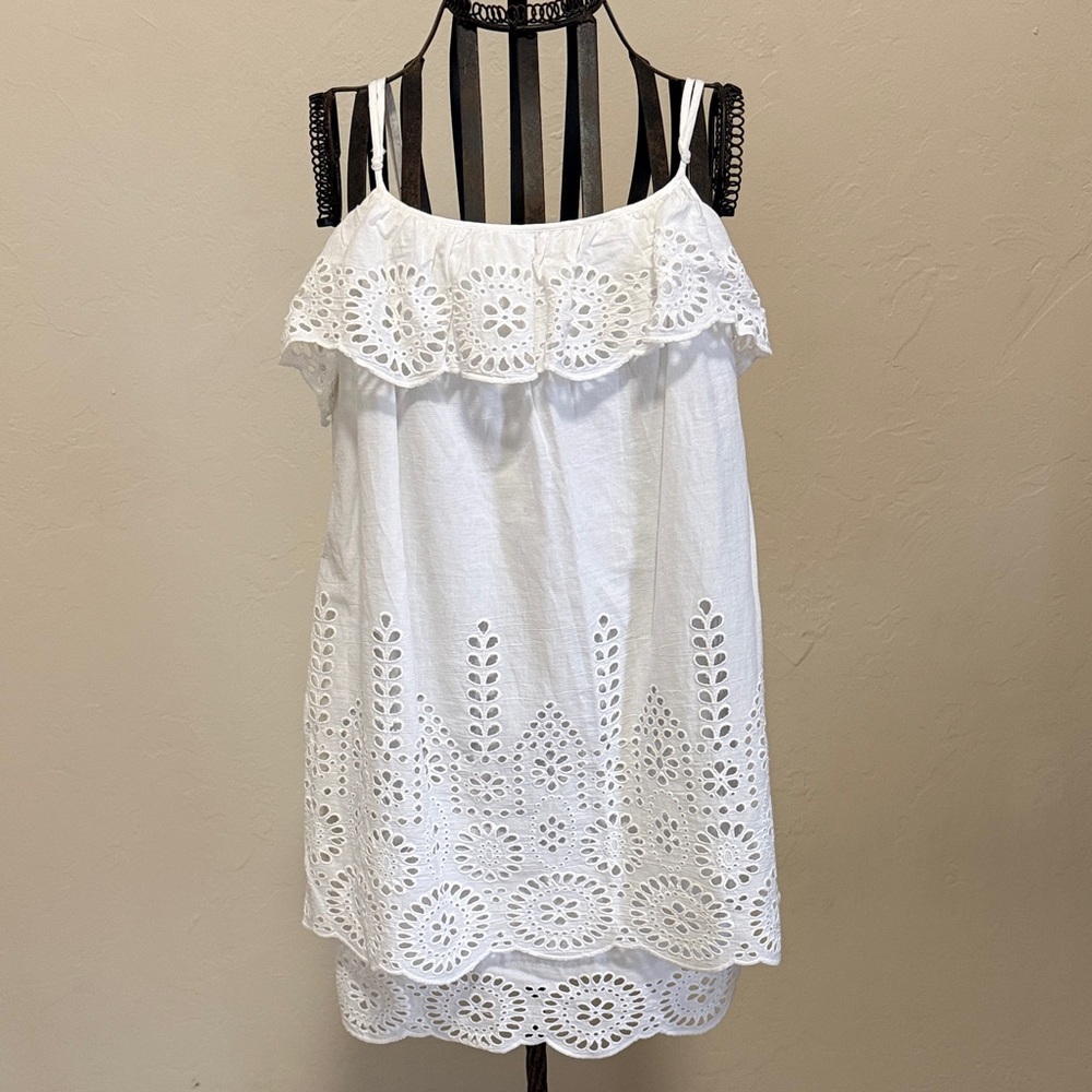 Susana Monaco White Eyelet Midi Dress